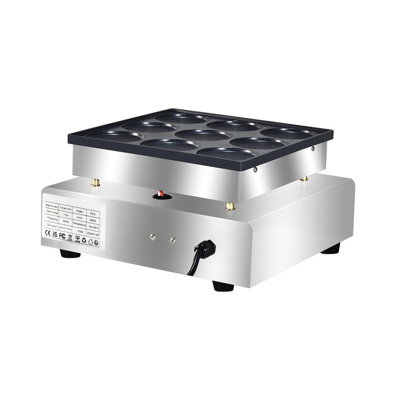 Mini Pancakes Maker Machine, Dutch Mini Pancake Griddle, 9 Holes