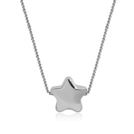 Meissa Star Choker Necklace for Teens Girls Women 925 Sterling Silver Cute Necklace Star Jewelry Dainty Gold Neckalce Christmas Birthday Gifts, Silver
