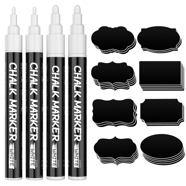 APOGO Chalk Pens for Blackboard, Washable, Chalk Markers, Pack of