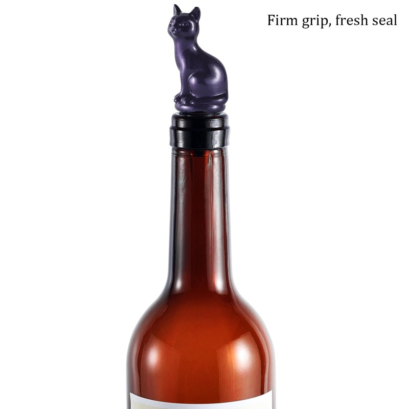 Pyotivol Resin Cat Wine Stopper, Cute Animal Wine Bottle Stopper