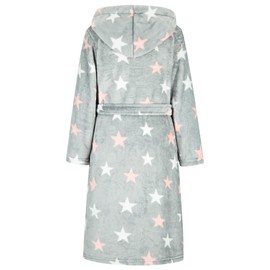 DiaryLook Children's Bathrobe for Girls, Fluffy Fleece Dressing Gown Cuddly Children's Bathrobe, Bathrobe, Robe, 8 9 10 11 12 13 14 Years, Small star print