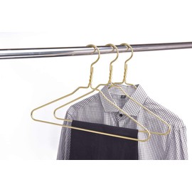 Beautiful Gold Aluminum Metal Suit Hangers Heavy Duty Coat Hangers (10 Pack Gold)