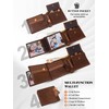 GSG Mens Cowhide Leather Wallets with Coin Pocket,17 Credit Card