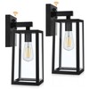 SHINE HAI Dusk to Dawn Outdoor Wall Lantern, Double Extra