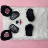 NUOBESTY Plush Notebook, Faux Fur Notebook for Kids, Panda Pattern