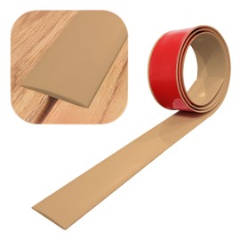 Tira de transición de piso de goma Bond - Tiras de vinilo autoadhesivas, tiras de cubierta de piso laminadas | Tira divisora plana, fácil de instalar y despegar (48 pulgadas, café)