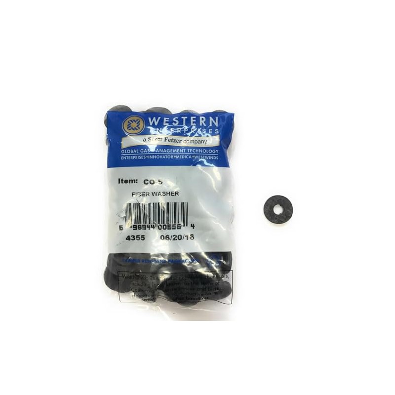 Western Enterprises CO-5 Regulator Inlet Washers, CO2, Fiber, CGA-320, Flat