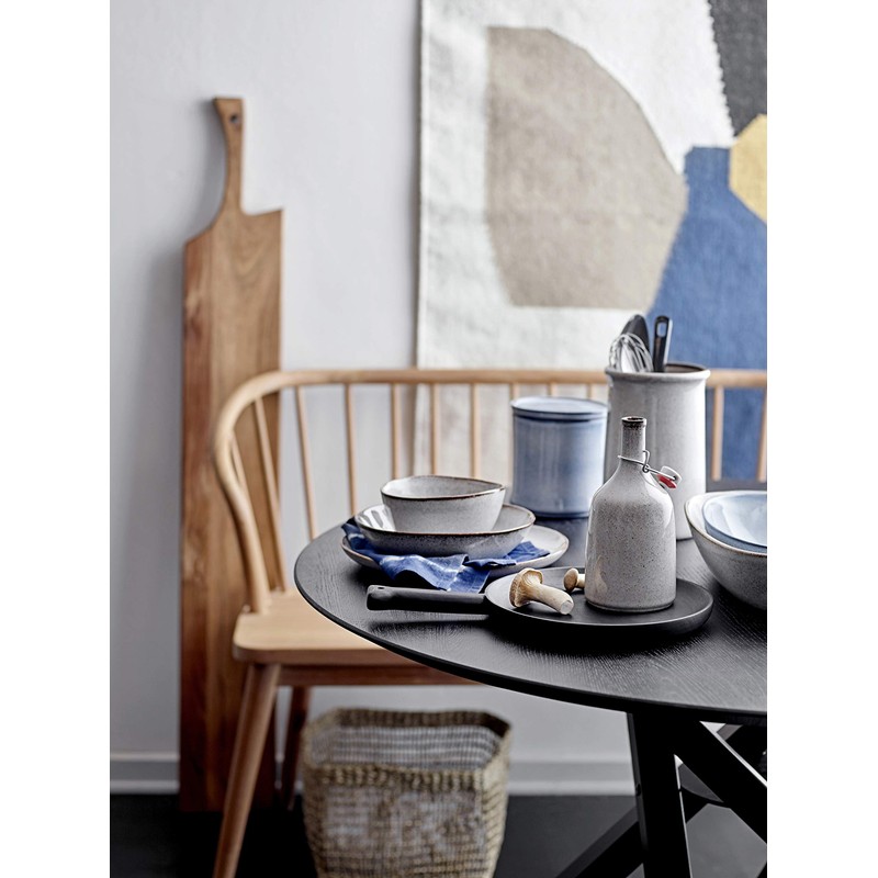 Bloomingville Sandrine Ceramic Soup Plate, Grey, 22 cm