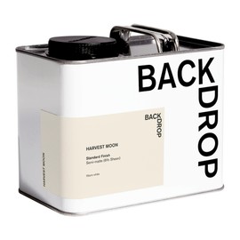 BACKDROP | Premium Interior Paint | Standard Semi Matte, Low Sheen Finish | Self-Priming, Low VOC, Green Wise Certified | HARVEST MOON – Warm White | 0.5 Gallon