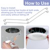 VARMDUKKE 4pcs Recessed Light Fixtures Spring Clips, 4.64 Inch Half