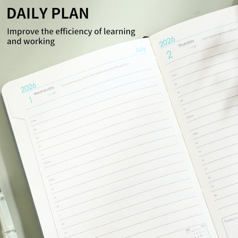 NEYSA Diary 2026 2027 A5 Page Per Day, Hardcover Daily