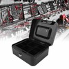 Small Locking Cash Box Portable Double Layers Safe Metal Money