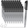 Permanent Markers, Ultra Fine Point, Black, 40 Count, 0.4mm, Fine