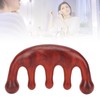 Scalping Massage Comb 5 Teeth Sandalwood Gua Sha Handheld Portable