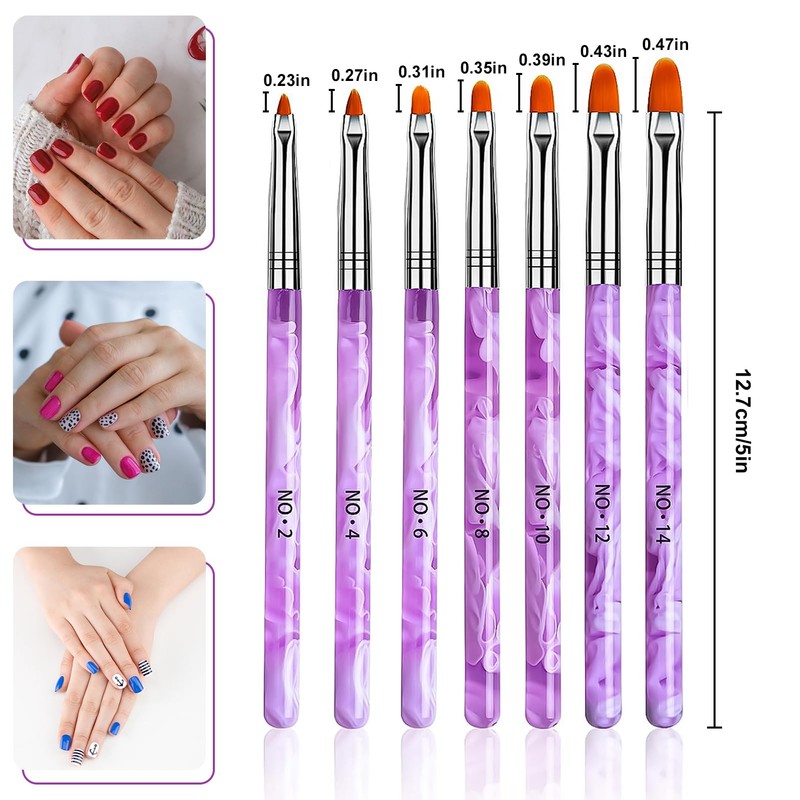 22Pcs UV Gel Nail Art Brush Tools Set, Acrylic Nail
