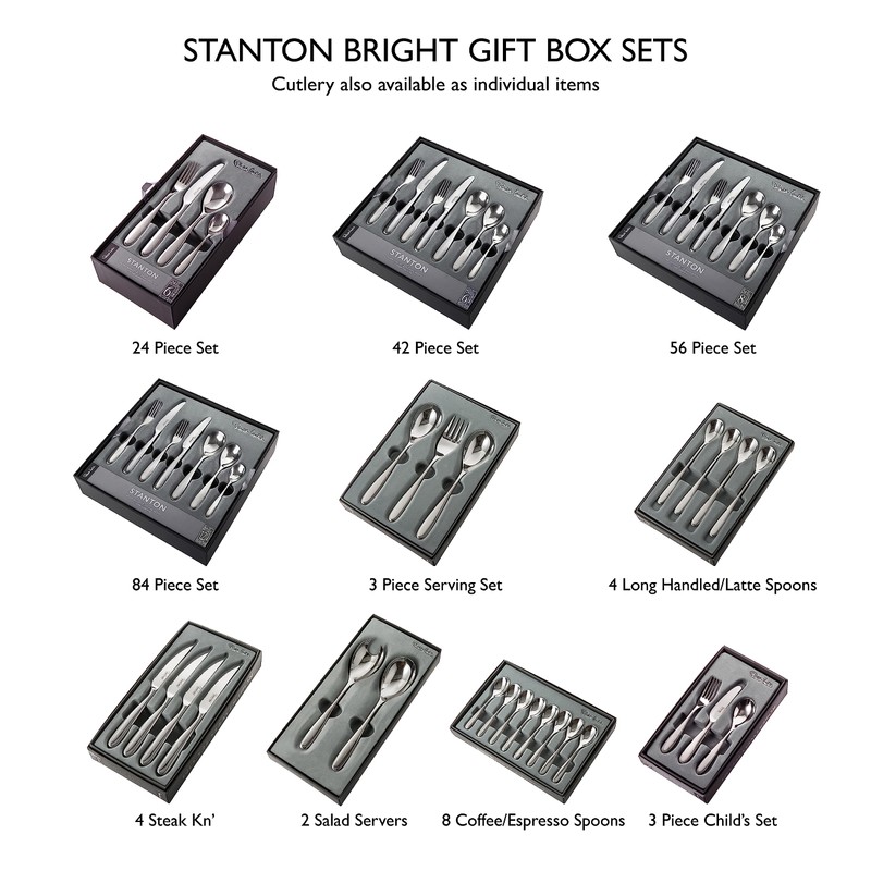Robert Welch Stanton Bright, 7 Piece Cutlery Place Setting. Made