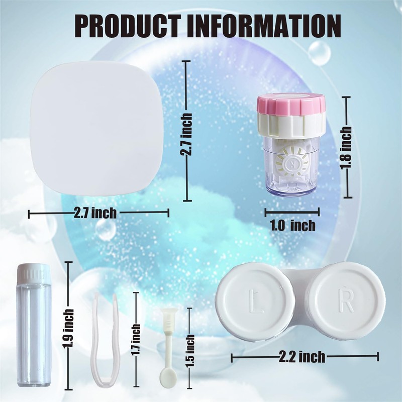 CADEVED Contact Lens Case Kit with Cleaner Washer, Contact Lenses