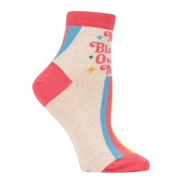 Blue Q Women's Novelty Ankle Socks (fit women's shoe size 5-10), My Bladder Owns Me, One size