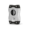 Colibri SV-Cut Cigar Cutter| Chrome with Black Accents |Spring Loaded