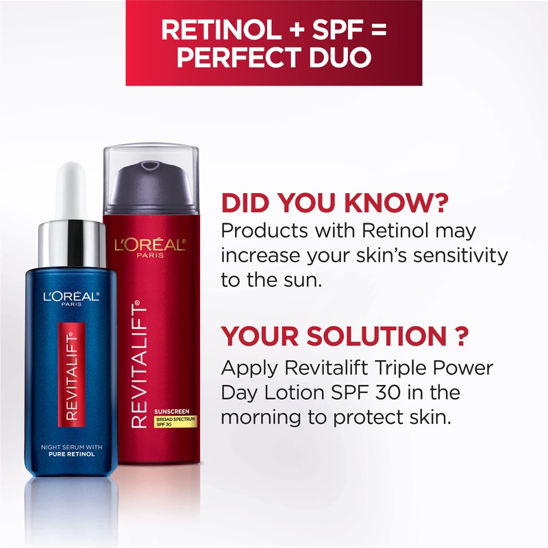 L'Oreal Paris Revitalift 0.3% Pure Retinol Night Serum, Reduce Deep
