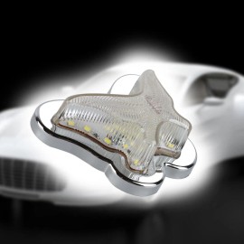 Unbranded 1x White Butterfly Shaped Side Marker Accessory LED Light Turn Signal Universal
