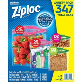 Ziploc Storage Bags, Various Sizes, 347 ct. ( 1 pack )