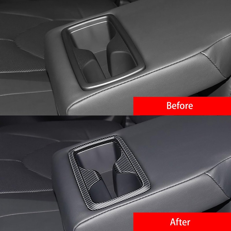 Hyorabyn Carbon Fiber Pattern Center Console Car Accessories for Toyota