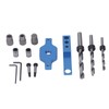 14PCS Drilling Positioner Aluminum Alloy Self Centering Doweling Jig with