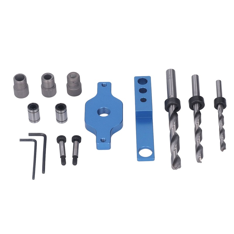 14PCS Drilling Positioner Aluminum Alloy Self Centering Doweling Jig with