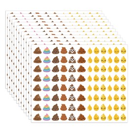 1150 Pieces Poop Pee Stickers for Potty Training, Poop Pee Sticker Party Favor Decorations Teachers Journal Scrapbooking Kids Party Supplies(pee12)