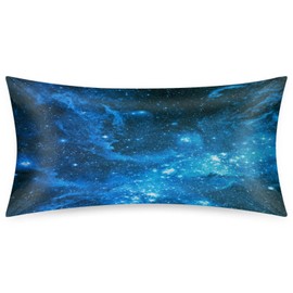 Galaxy Nebula Silky Satin Pillowcase for Hair & Skin, Bed Pillow Cases with Hidden Zipper Soft Breathable Pillow Covers for Sleeping King Size, 20x40in
