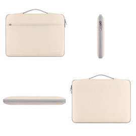 DOMISO Case for 14 Inch Notebook Laptop Sleeve Case Waterproof Laptop Sleeve Case Protective Cover for 14 Inch HP Stream/15 Surface Laptop 3 4/14 Inch ThinkPad P14s T14 T14s L14 Gen 2/Dell, Beige