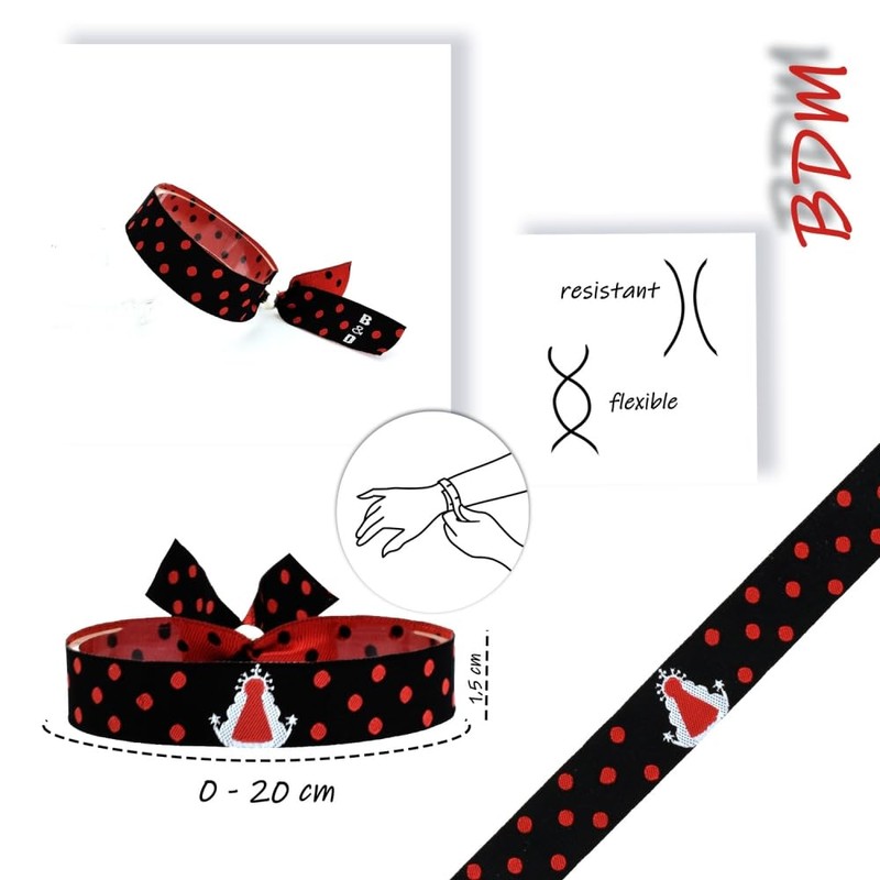 BDM Virgen del Rocío Bracelet Rociera or Rociero Spain Flag