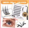 LA MAESII Self Adhesive Eyelashes, C Curl No Glue Lashes