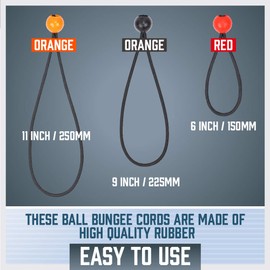 HORUSDY 45 Pack Ball Bungee Cords, Includes 6”, 9”, 11” Heavy Duty Gazebo Tarp Tie Down Cord.
