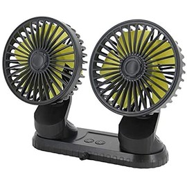 Queta Queta Dual-Head Car Fan 5V Electric Auto Cooling Fan Vehicle Mounted USB Fan 3 Speed 360 Degree Rotatable Dual Head Car Fans Air Circulator for Car Dashboard Home Office