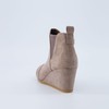Dunes Women's Zoey Wedge Bootie +Wide Width Available, Taupe, 7.5