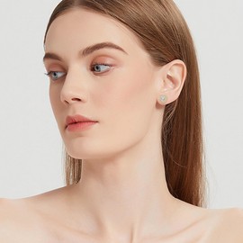 CONILOK Zirkonia Herz Ohrstecker Damen Silber 925, Hypoallergen Knorpel Piercing Ohrringe für Mehrere Ohrlöcher, Gold Elegante Glänzend Fantasie Ohrschmuck für Mama Frau Freundin Braut Brautjungfer