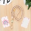Retractable Wood Beaded Lanyards for Id Badge Holder, Teacher Breakaway