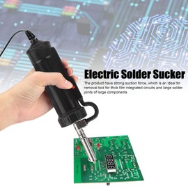 Electric Vacuum Solder Sucker, 30W Automatic Portable Desoldering Pump with 3 Soldering Suction Tips & Strong Suction, Professional Handheld Solder Removal Tool for DIY, Repairing, Welding