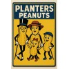 Hi Gloss! Planters Peanuts Mr. Peanut Family Style Metal Sign Advertising
