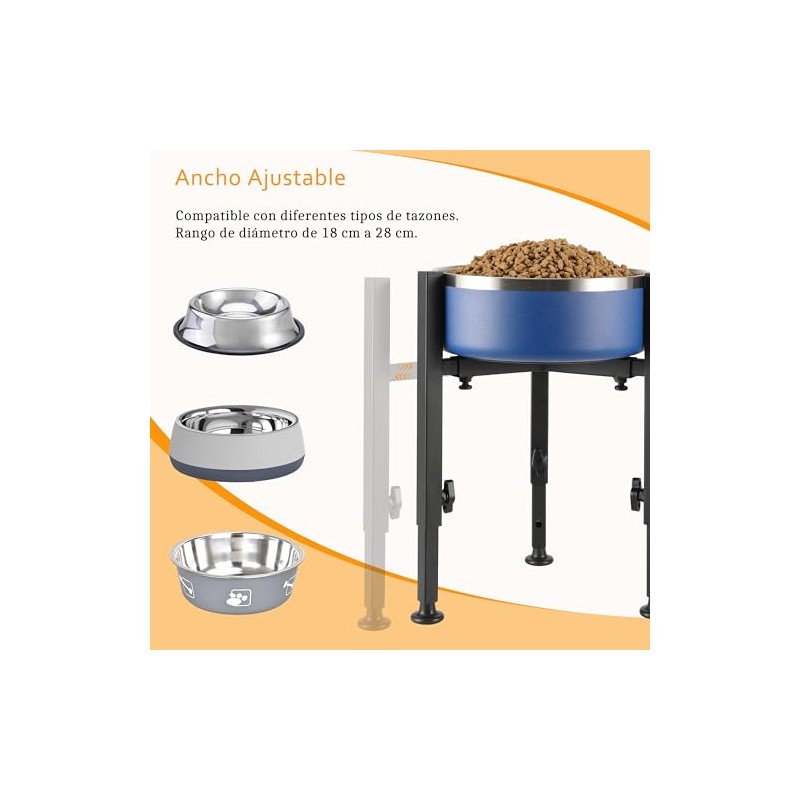 Comedero Elevado para Perro de Metal,Rejilla para Plato para Perro