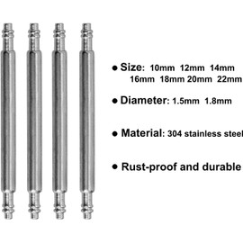 ANNEFIT - Herramienta de barra de resorte con 4 pines adicionales de acero inoxidable, para correas de reloj de pulsera, kit de reparación de reparación