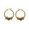 Hoop Earrings with Titanium Steel Ball Trendy Dangle Hoop Earrings