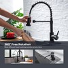 WEWE Black Kitchen Faucet with Soap Dispenser, Kitchen Sink Faucet