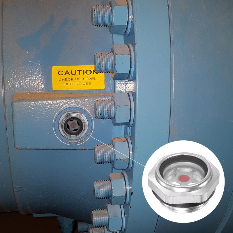 sourcing map Air Compressor Oil Level Indicator Sight Glass G3/4