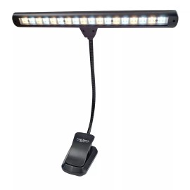 Long Beach Music Extra Wide Clip-On Music Stand Orchestra Light- 18 LED Rechargeable USB
