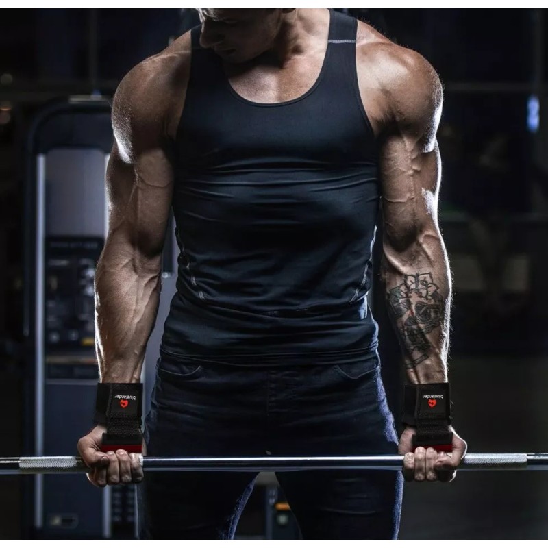 Bluelander 5 Paquetes Straps Ganchos Levantamiento Muñequera Gym Pesas Color