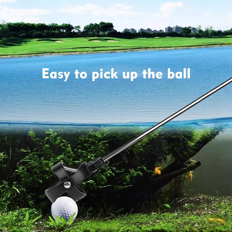 DASNTERED Telescopic Golf Ball Retriever, Golf Ball Retriever with Locking