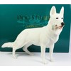 Leonardo All White Alsation German Shepherd Dog Figurine Statue Attractive